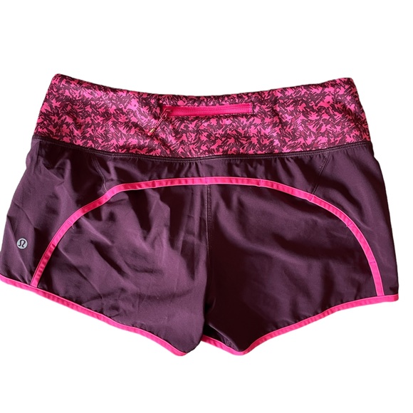 Lululemon Speed Up Short 3.5” inseam, Size 6, maroon, red, pink, running shorts - Picture 10 of 14